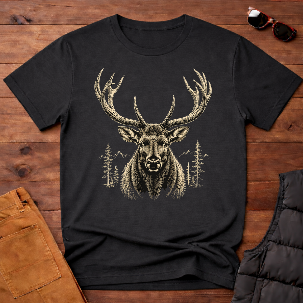 Realistic Elk Portrait T-Shirt