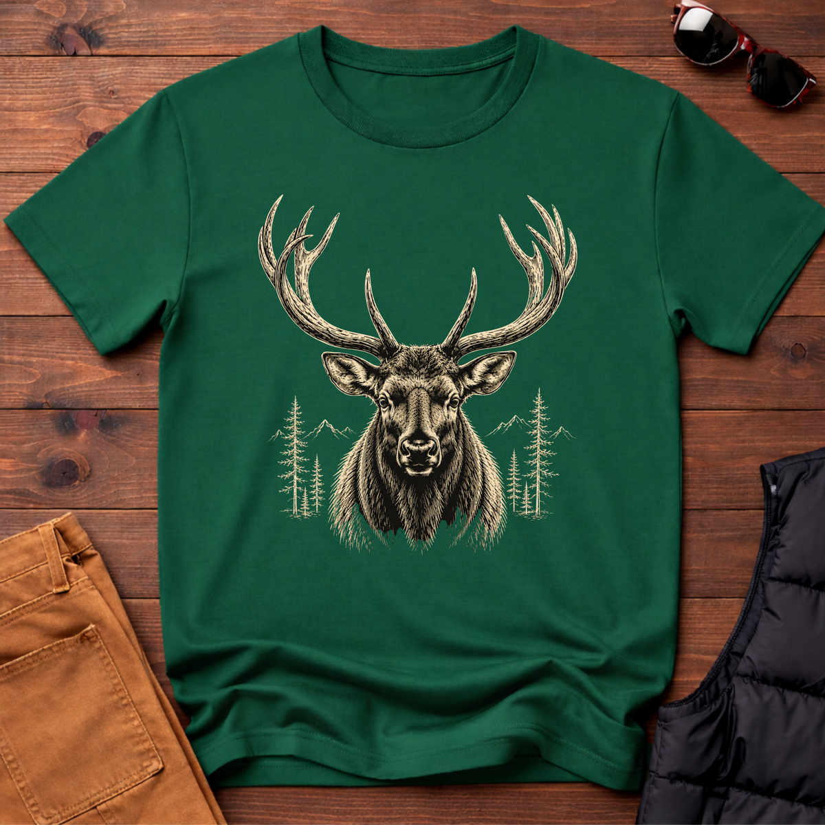Realistic Elk Portrait T-Shirt