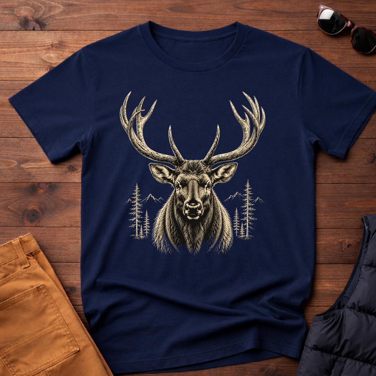 Realistic Elk Portrait T-Shirt