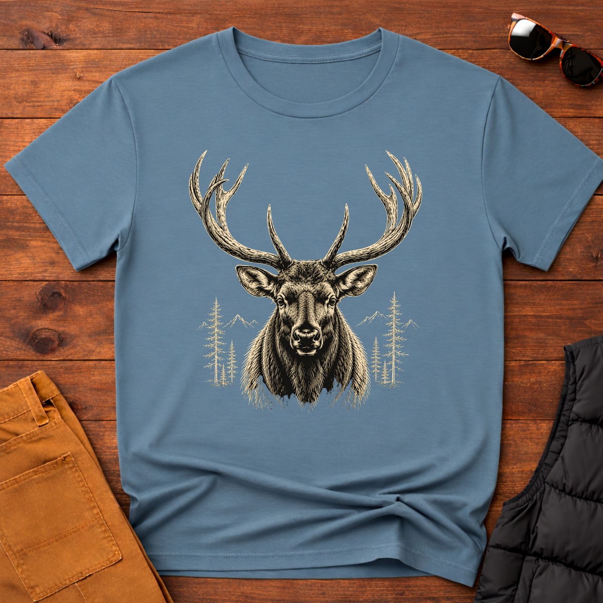 Realistic Elk Portrait T-Shirt