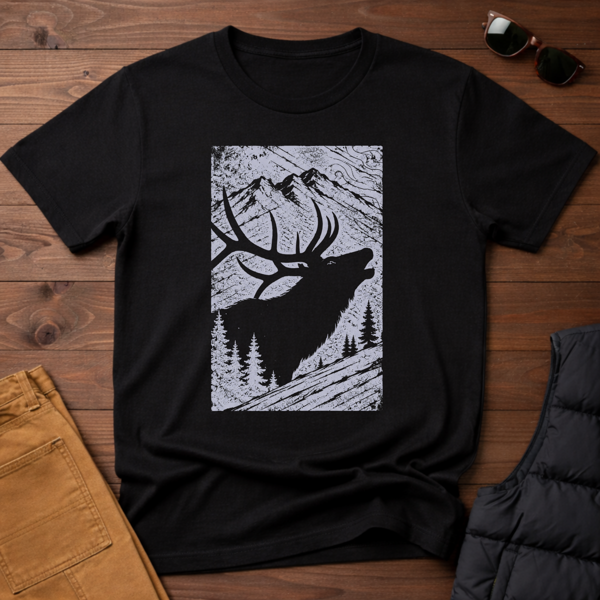 Etched Elk T-Shirt