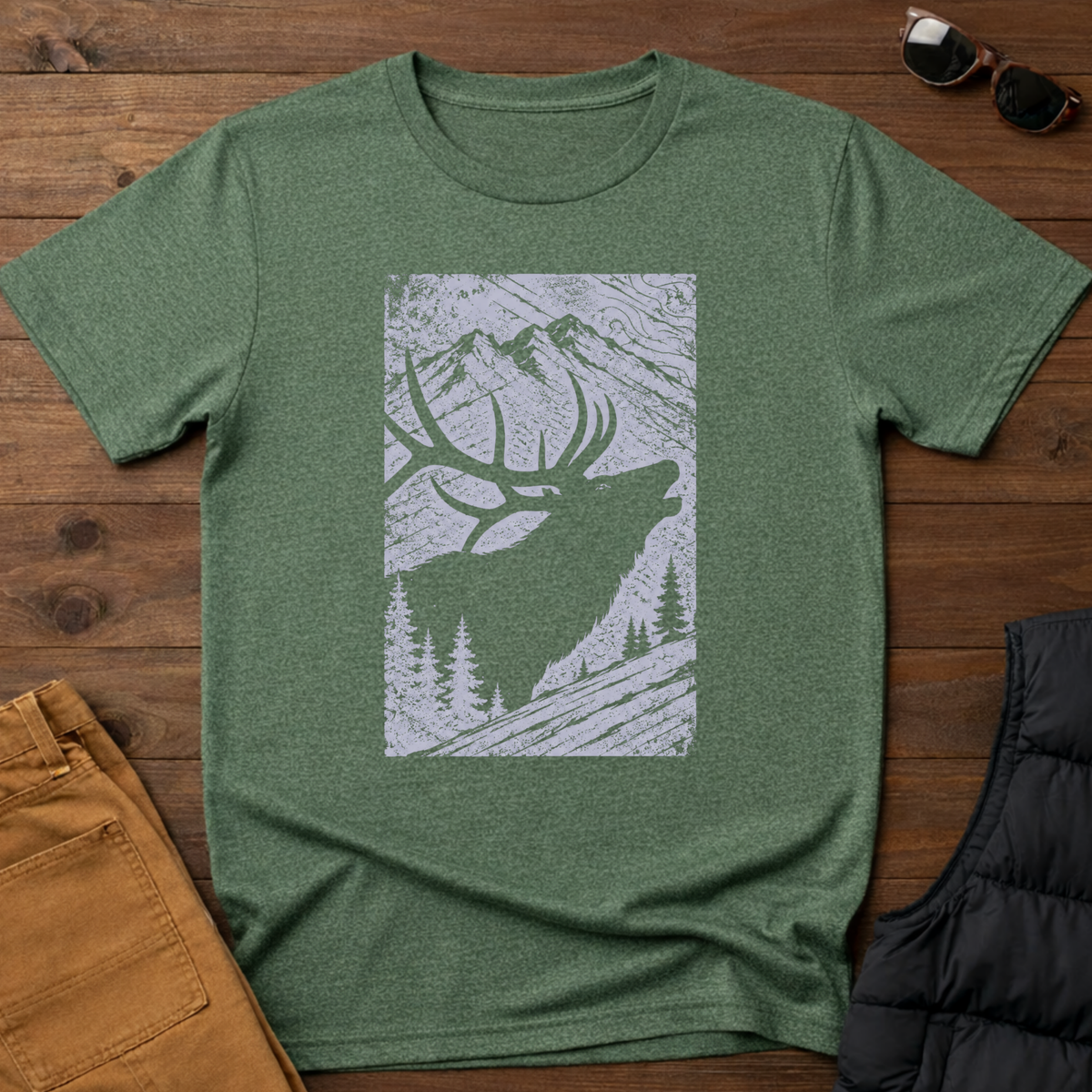 Etched Elk T-Shirt