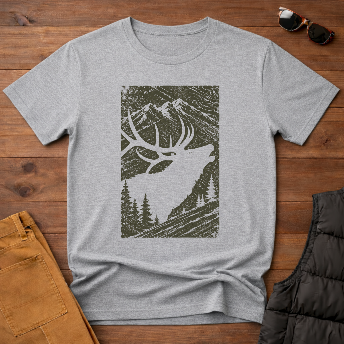 Etched Elk T-Shirt