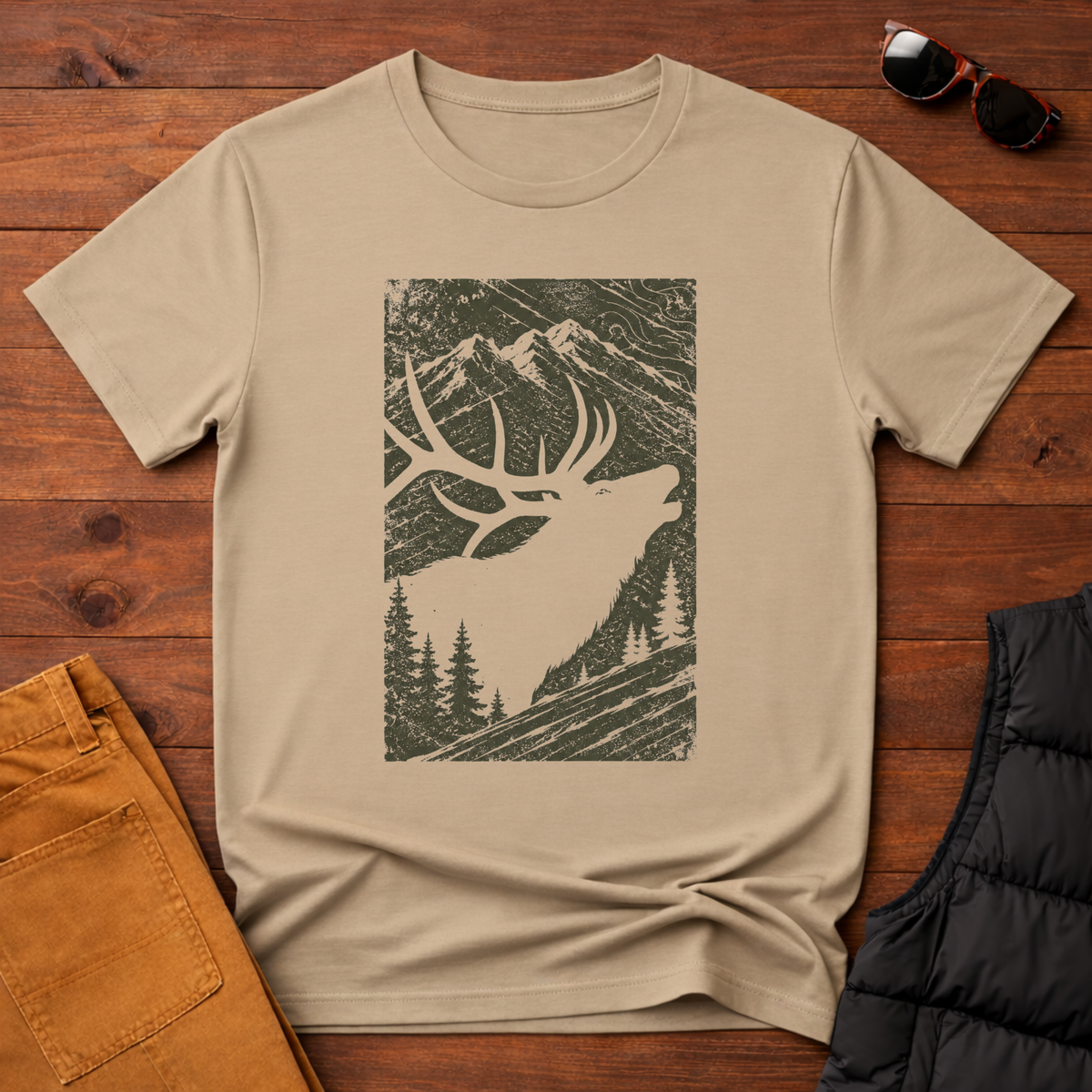Etched Elk T-Shirt