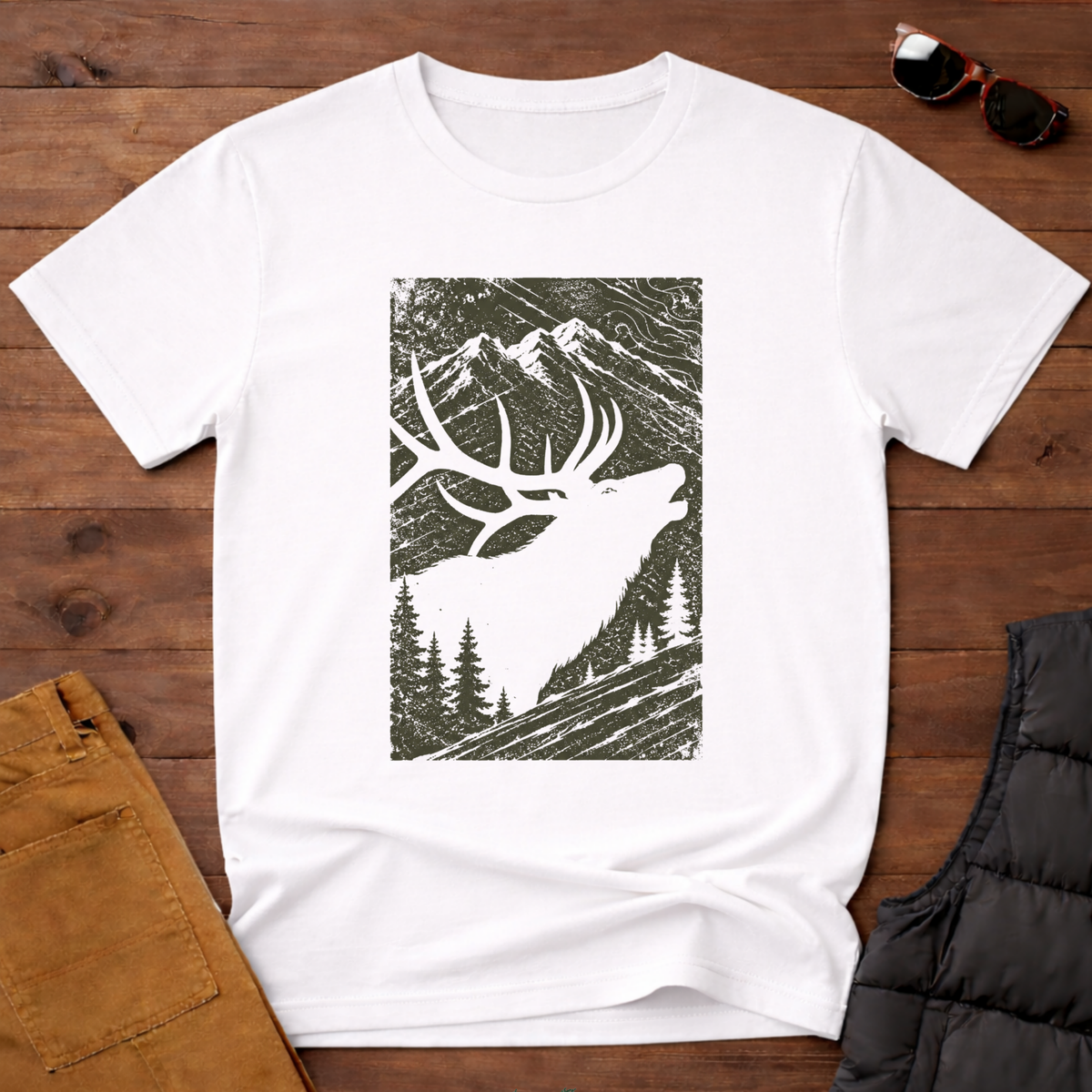 Etched Elk T-Shirt