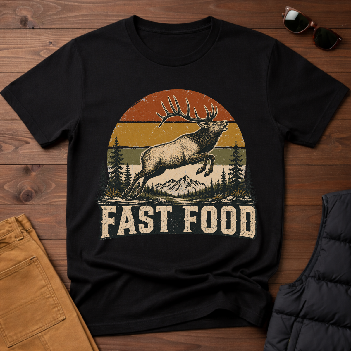 Fast Food Elk T-Shirt