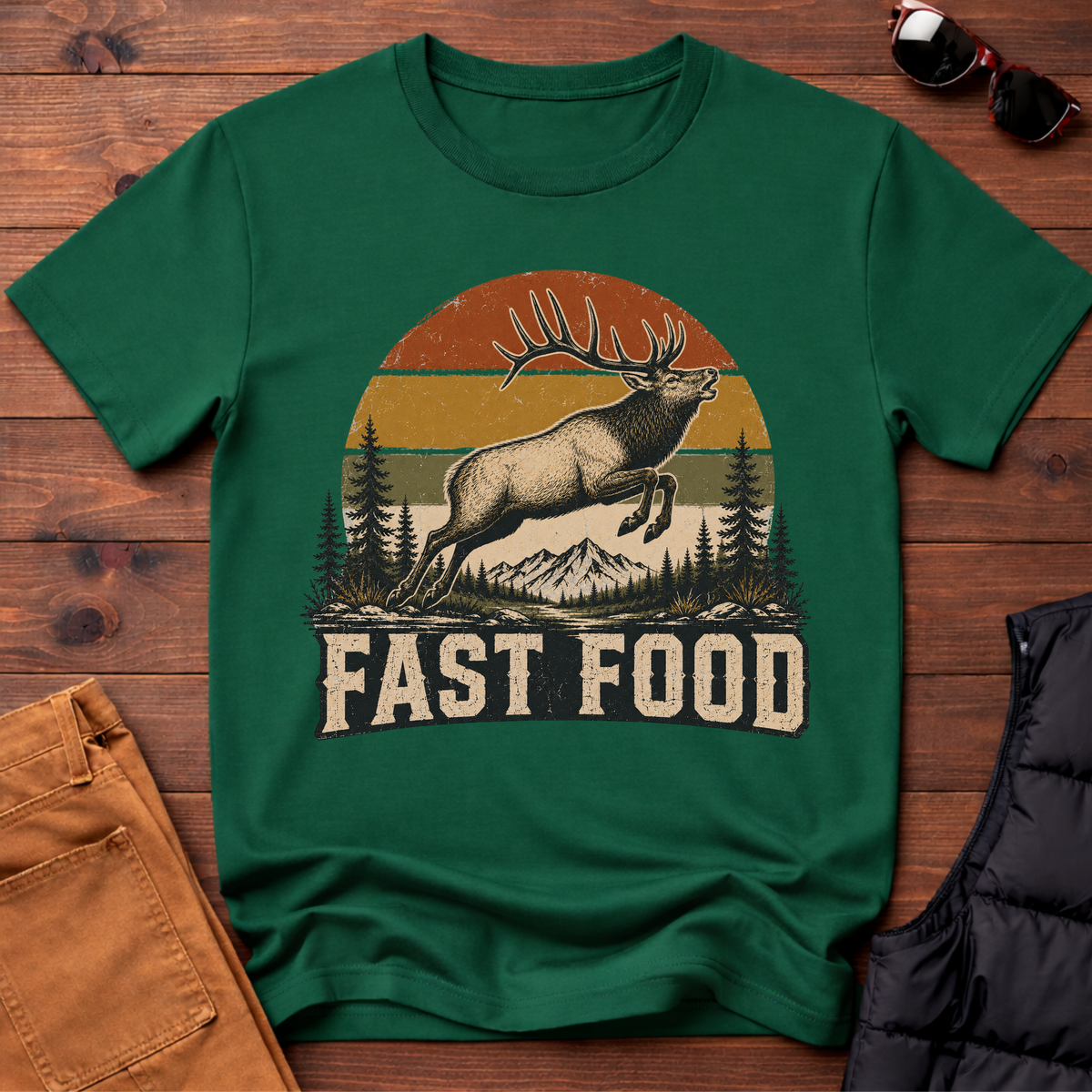 Fast Food Elk T-Shirt