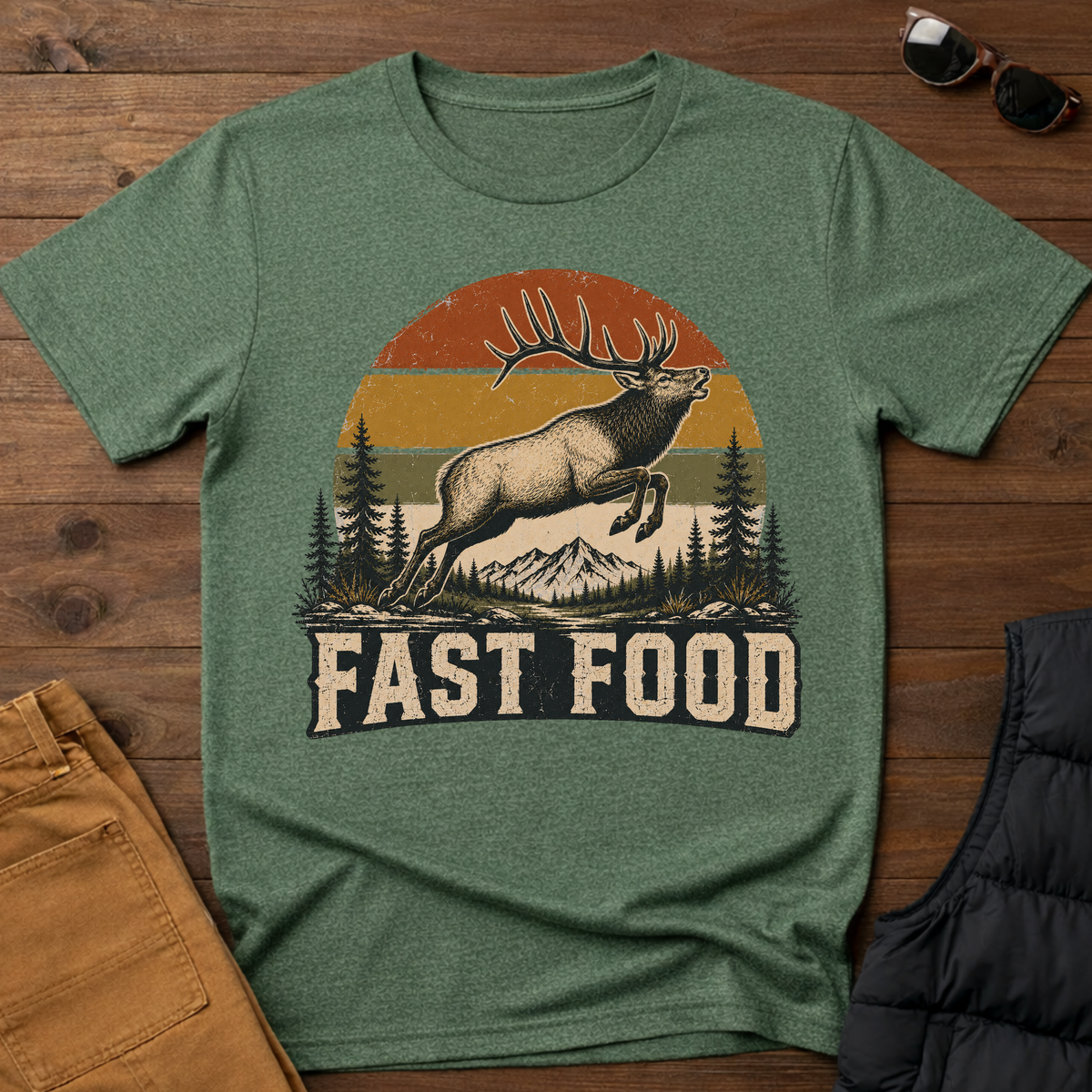 Fast Food Elk T-Shirt