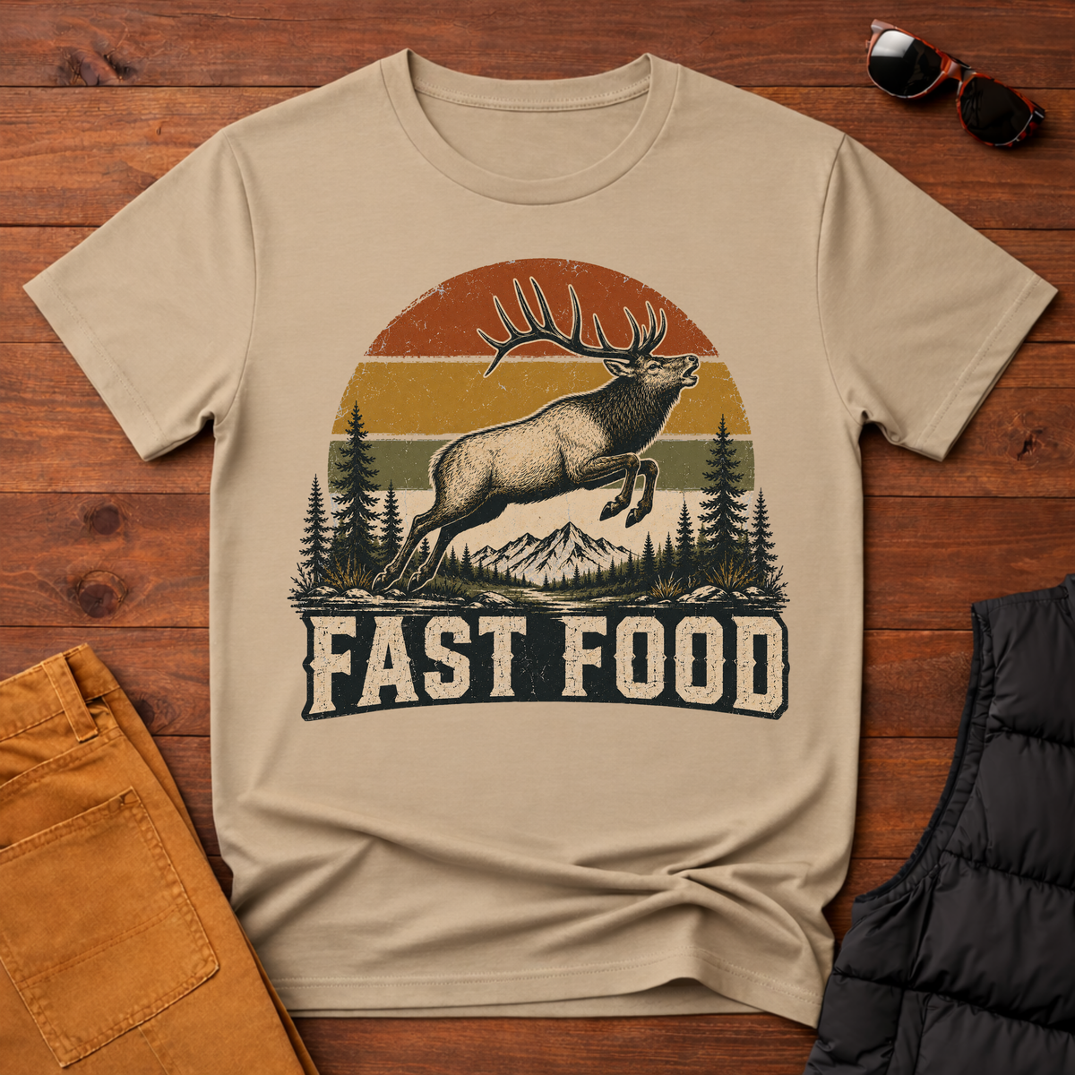 Fast Food Elk T-Shirt