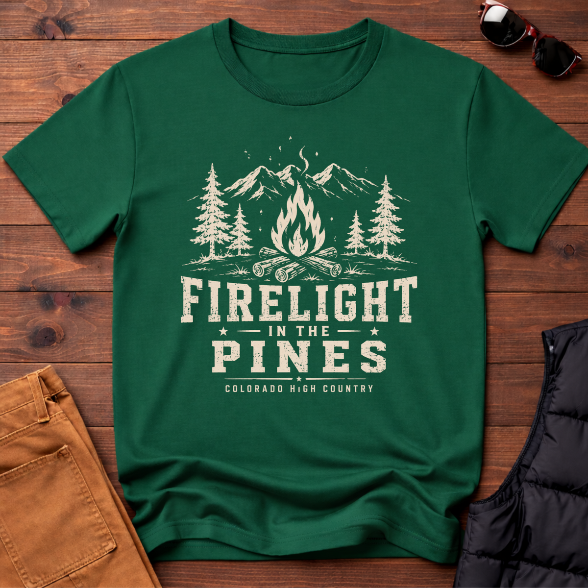 Firelight in the Pines T-Shirt