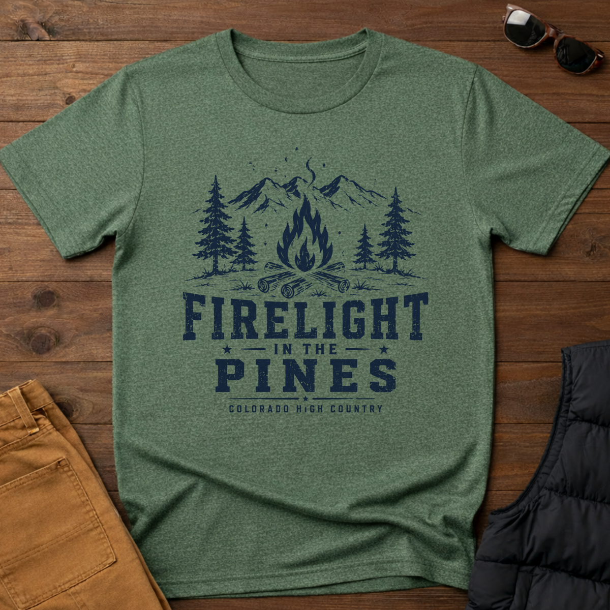 Firelight in the Pines T-Shirt