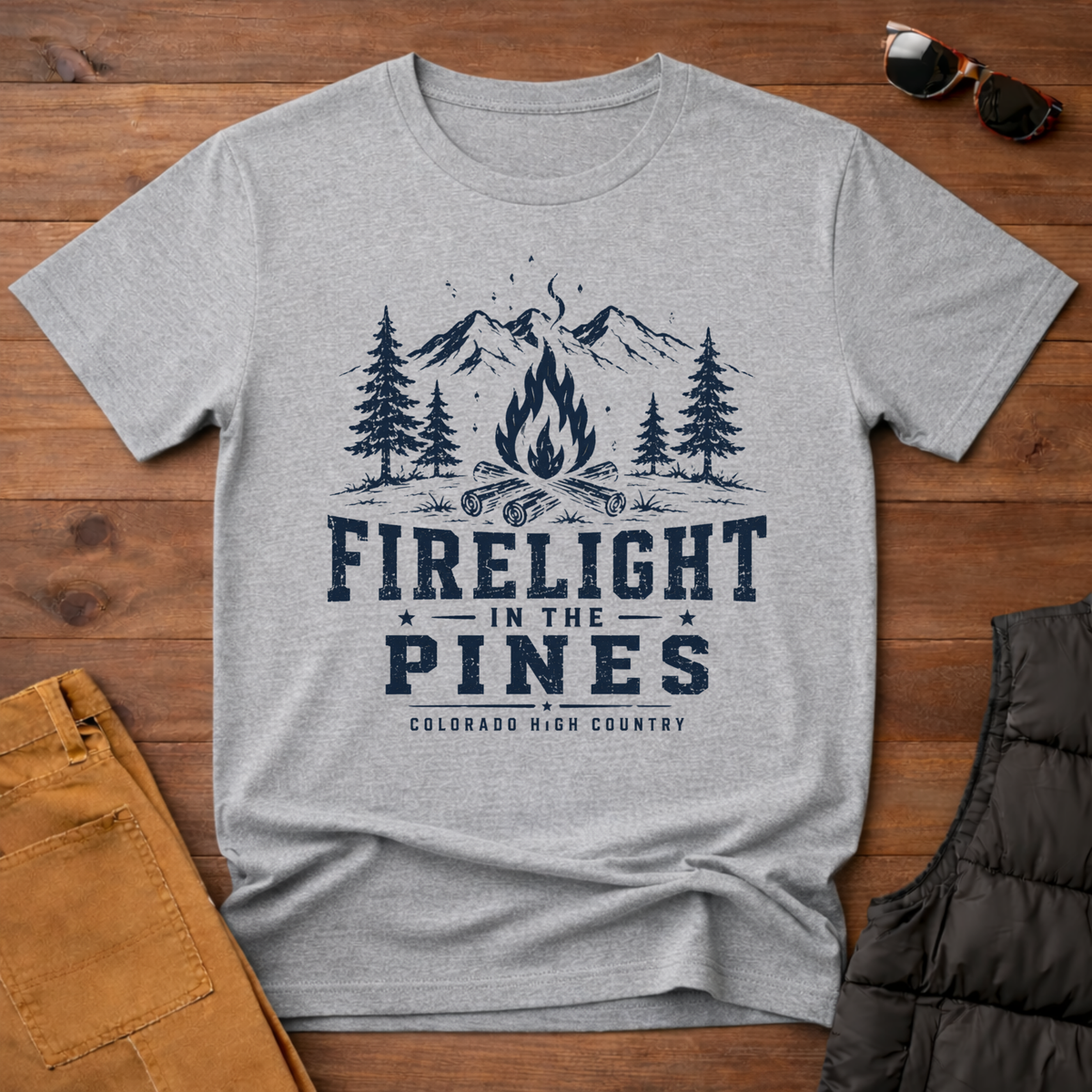 Firelight in the Pines T-Shirt