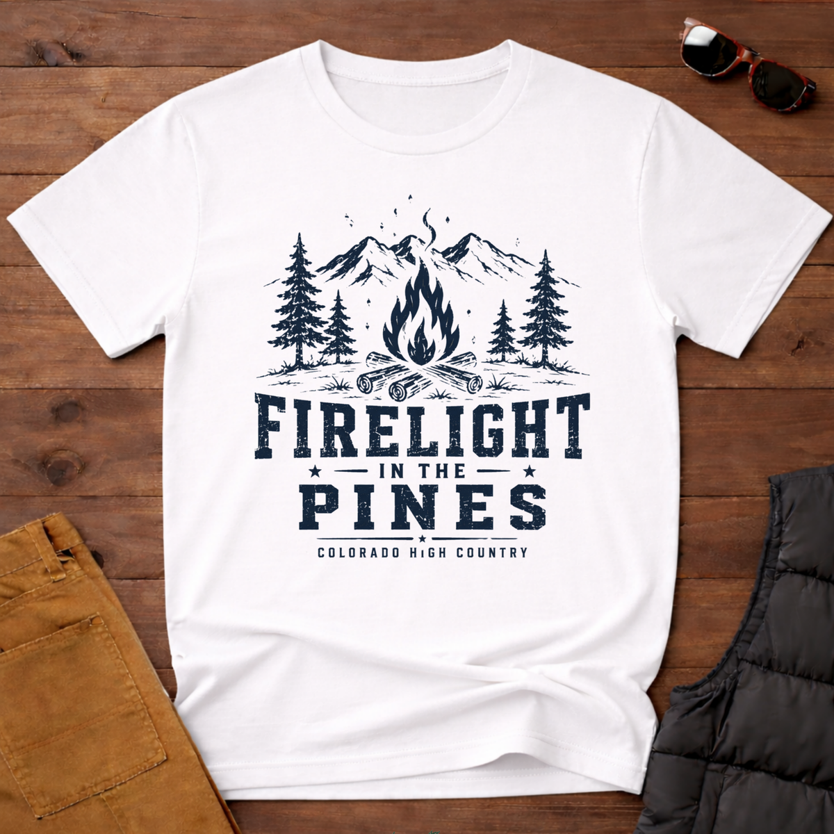 Firelight in the Pines T-Shirt