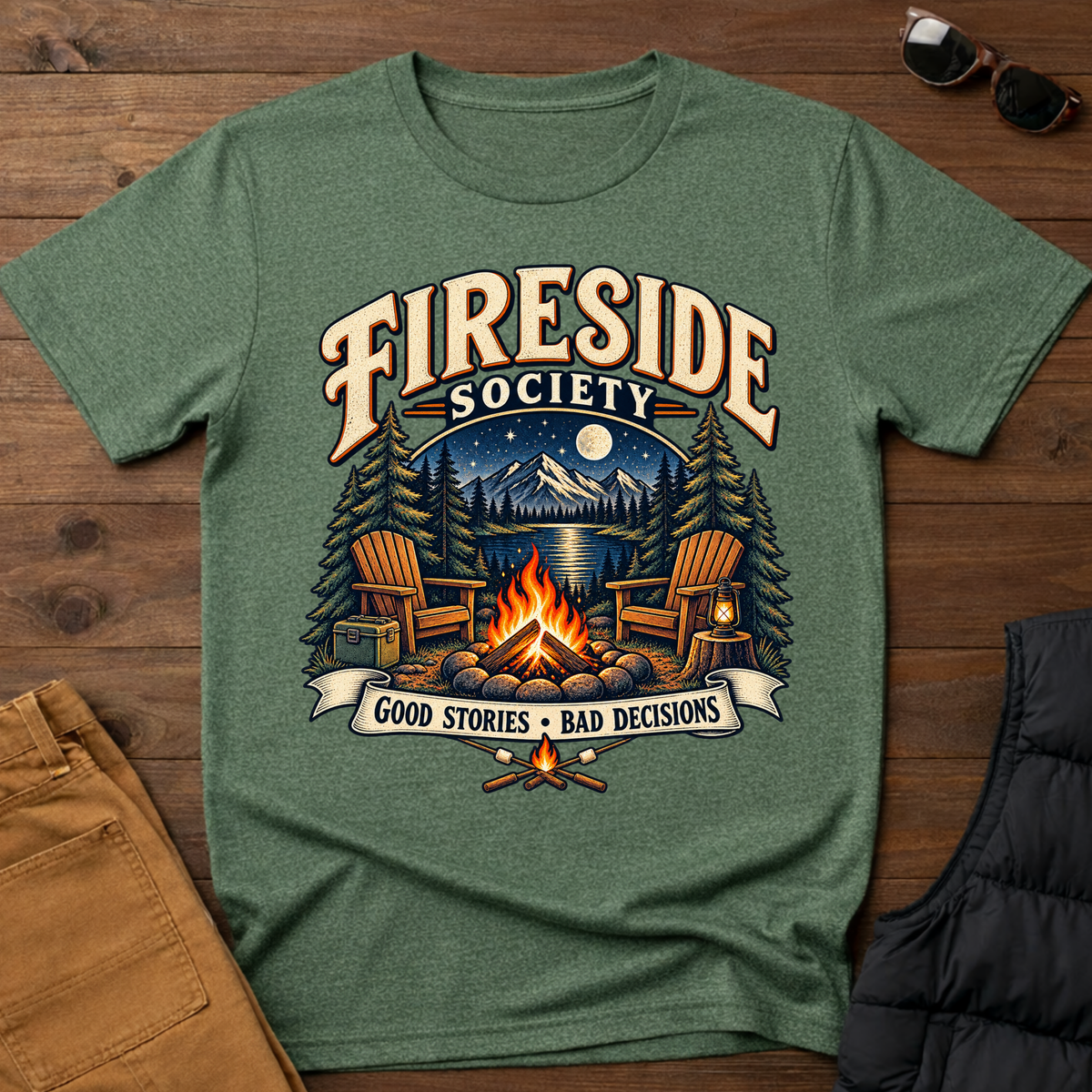 Fireside Society T-Shirt | Good Stories Bad Decisions Tee