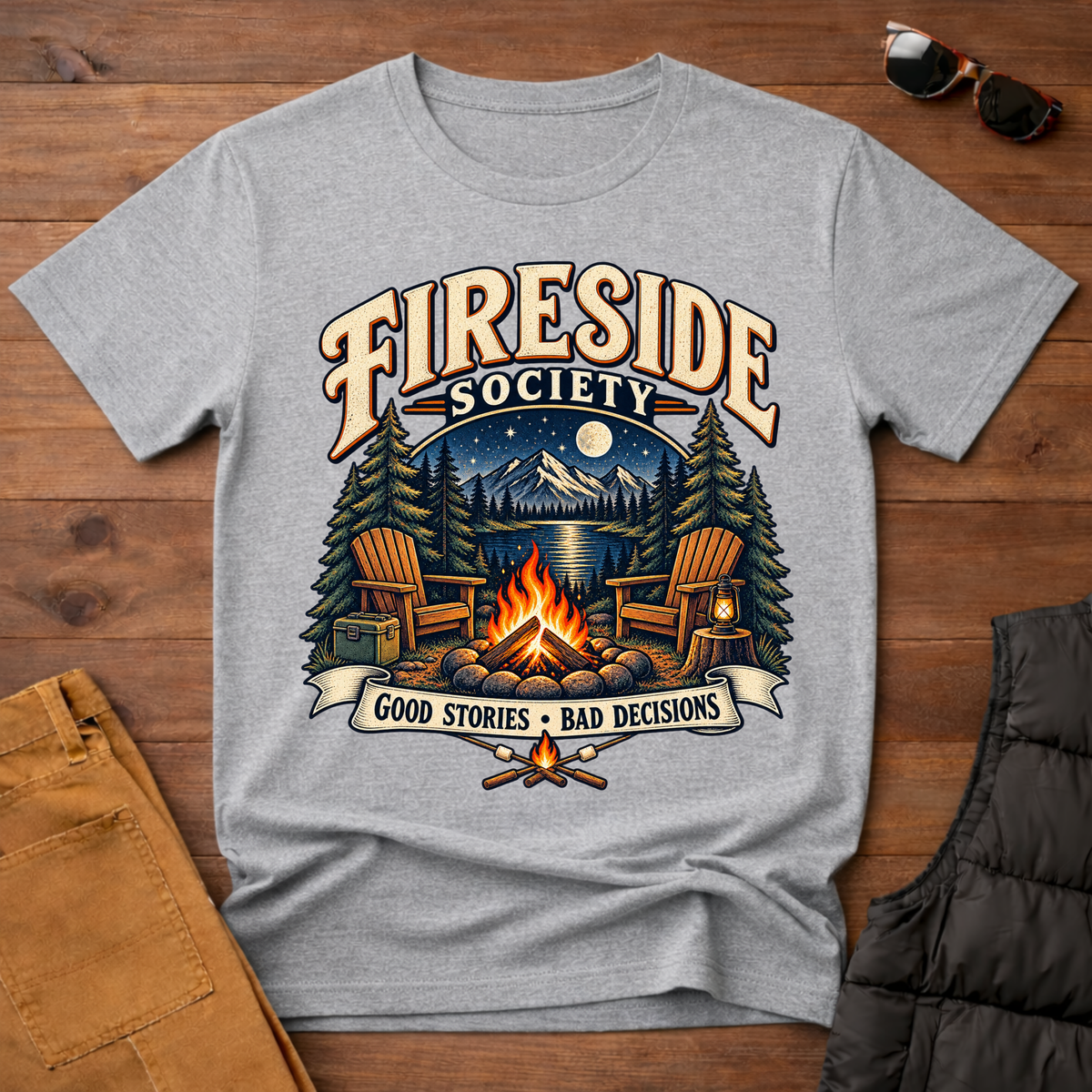 Fireside Society T-Shirt | Good Stories Bad Decisions Tee