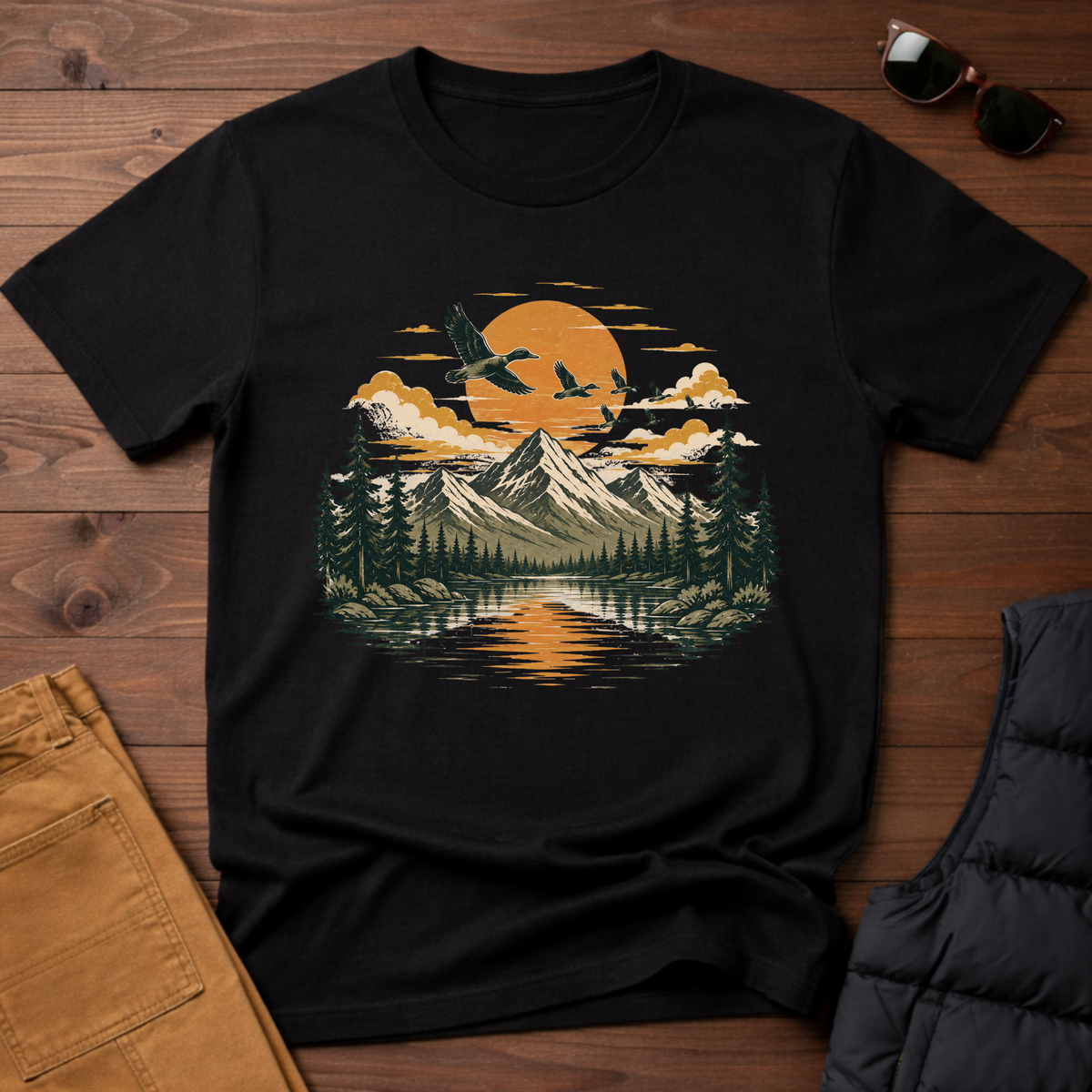 Mountain Lake Sunrise T-Shirt