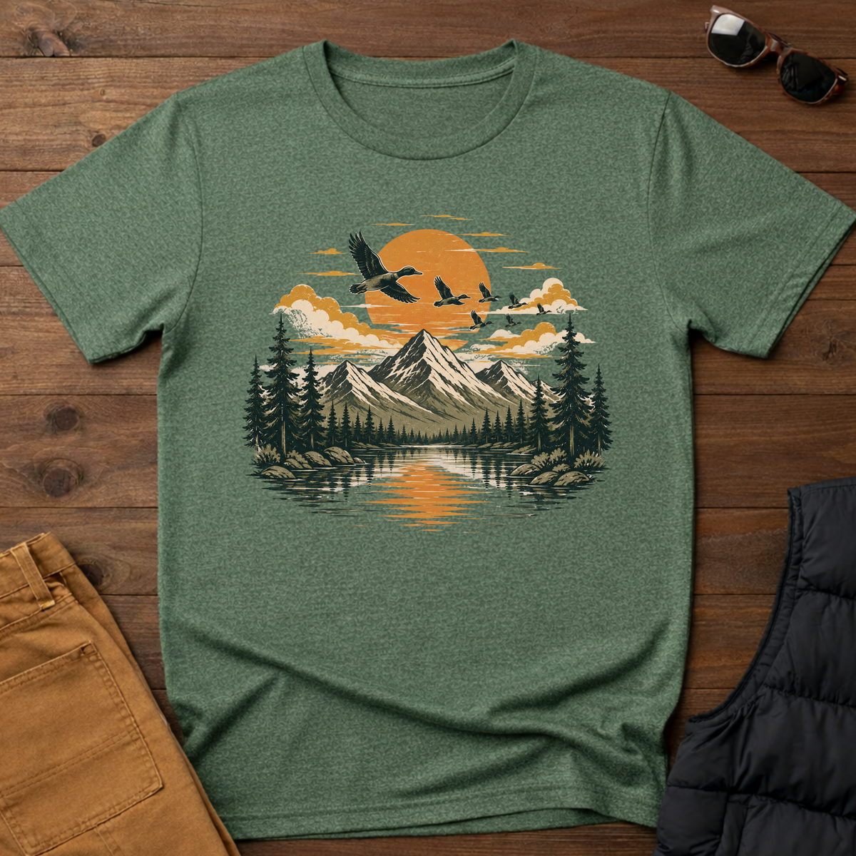 Mountain Lake Sunrise T-Shirt
