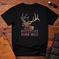 Patriotic Elk Freedom Runs Wild T-Shirt