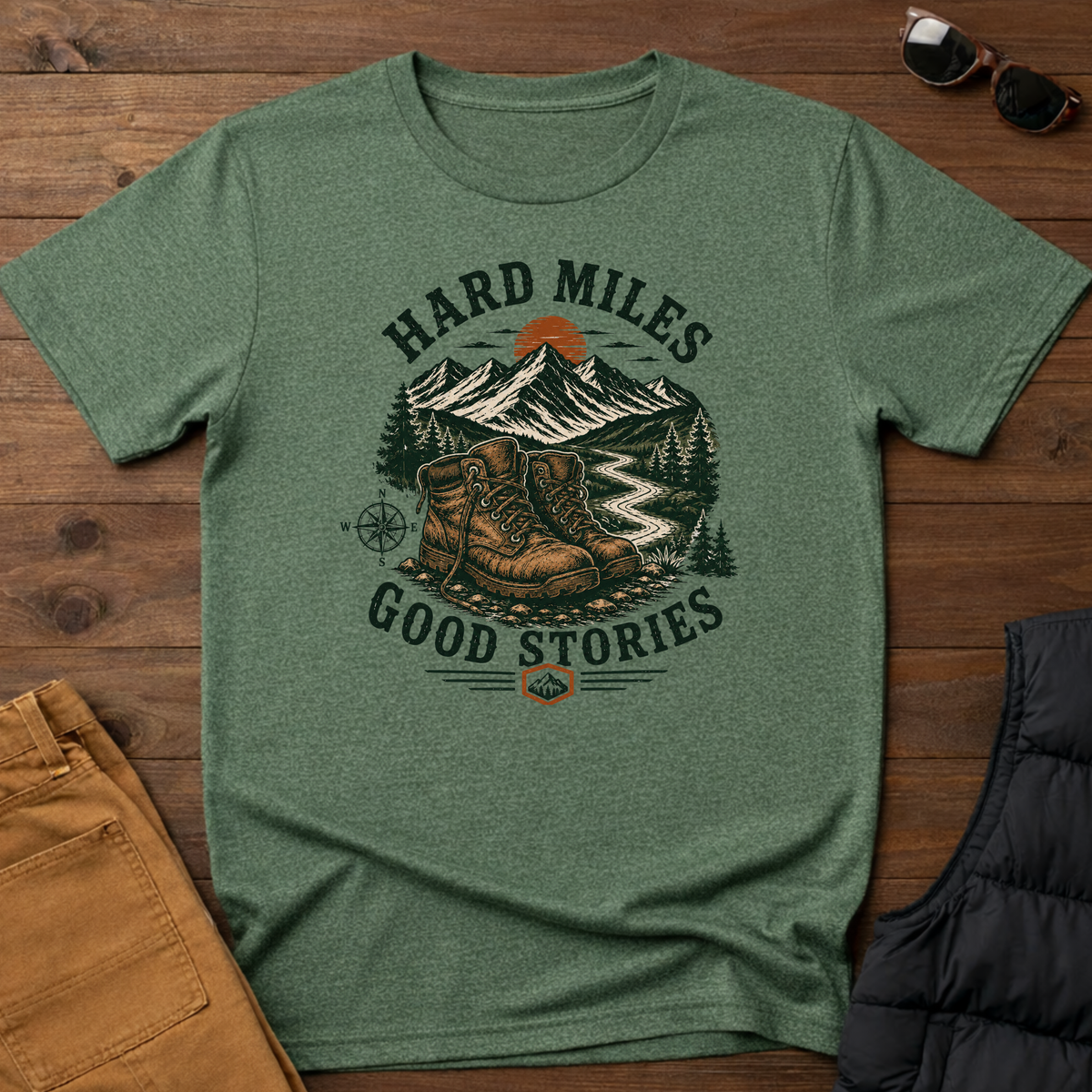 Hard Miles Good Stories T-Shirt