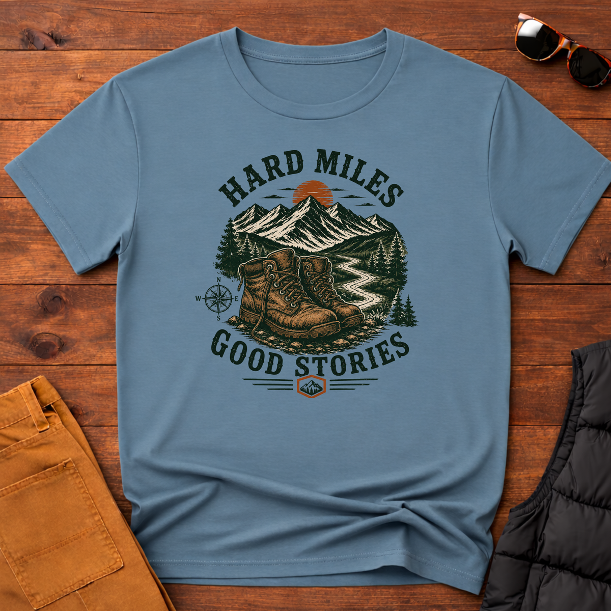 Hard Miles Good Stories T-Shirt