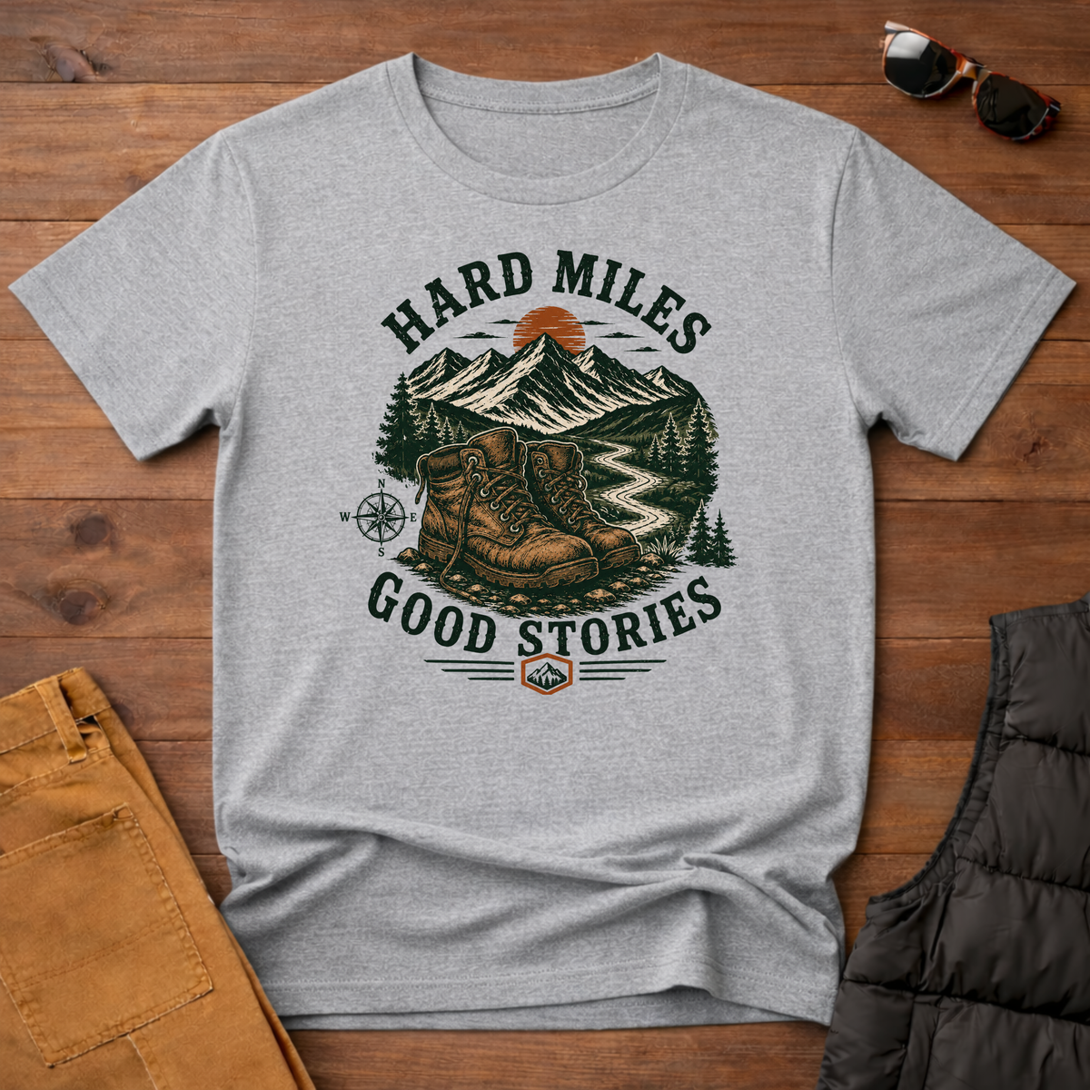 Hard Miles Good Stories T-Shirt