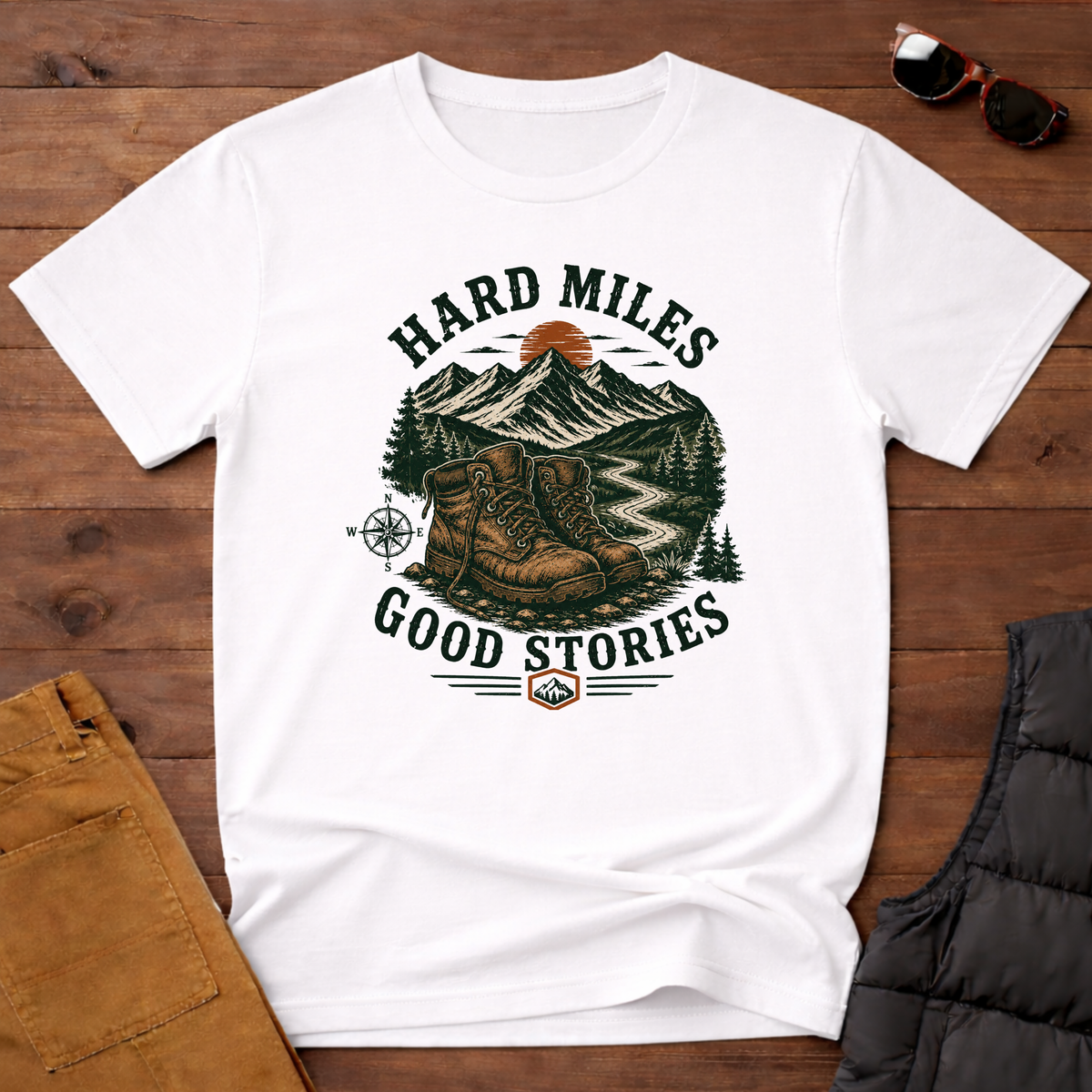 Hard Miles Good Stories T-Shirt