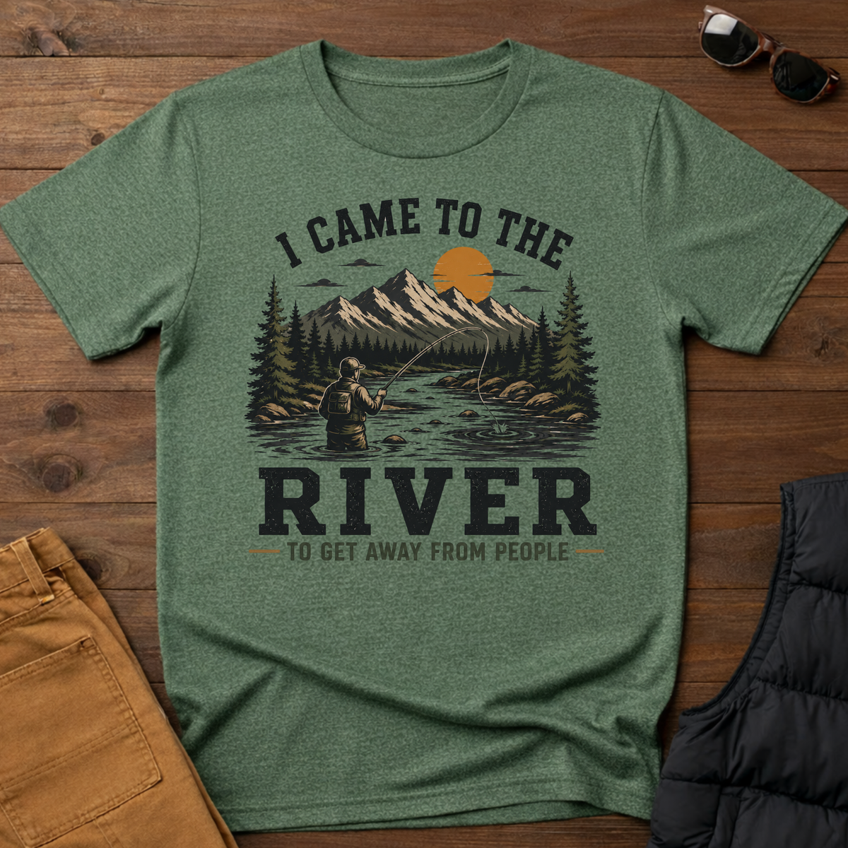 I Came To The River To Get Away From People T-Shirt