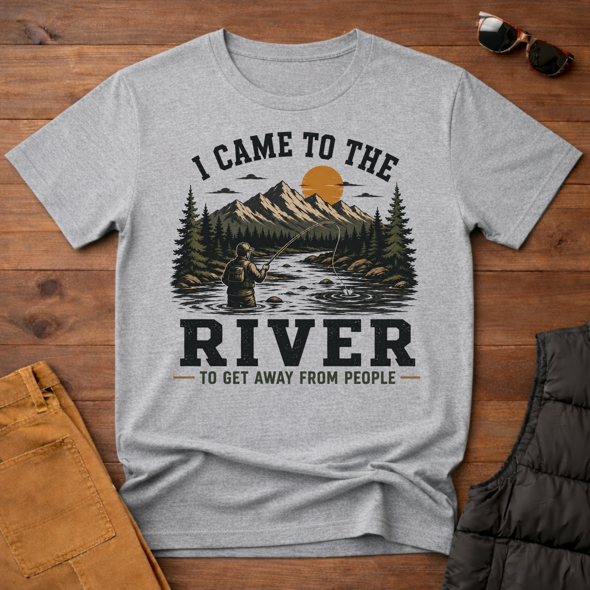 I Came To The River To Get Away From People T-Shirt
