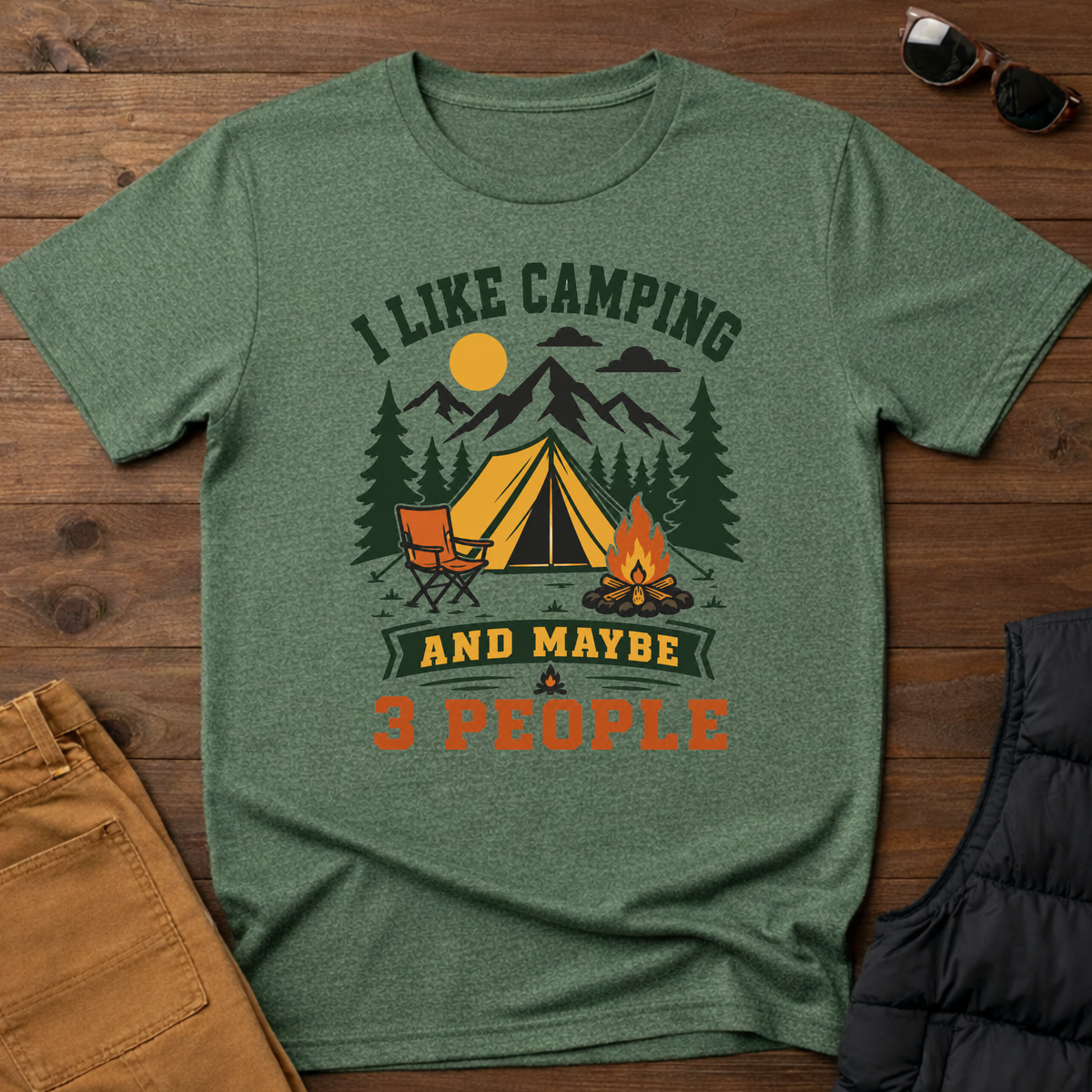 I Like Camping And Maybe 3 People T-Shirt