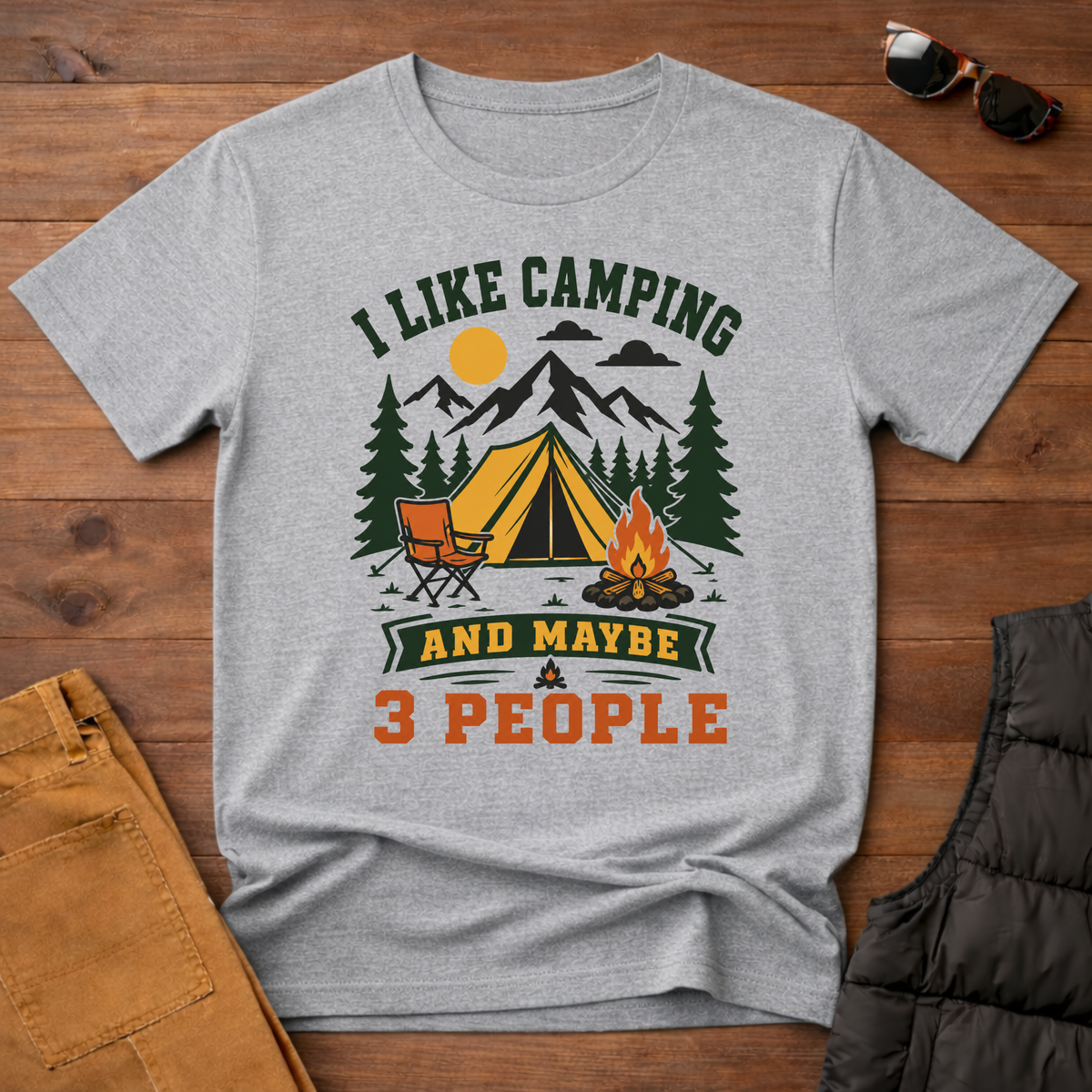 I Like Camping And Maybe 3 People T-Shirt