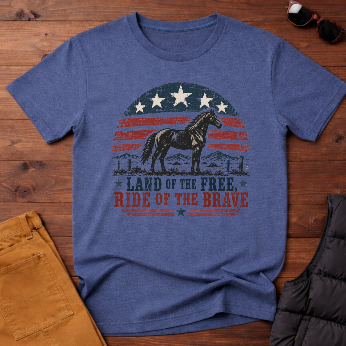 Land of the Free Ride of the Brave Tee