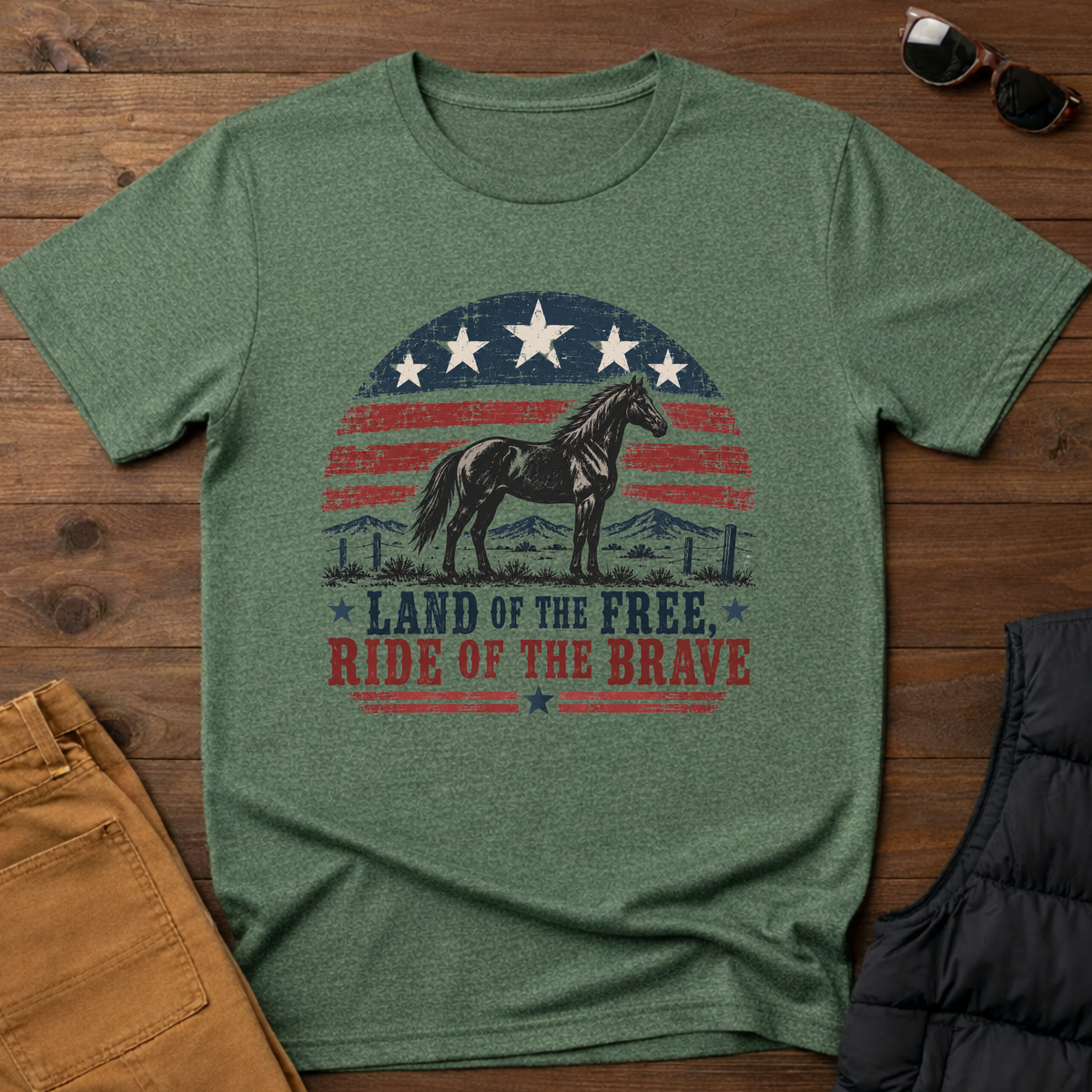 Land of the Free Ride of the Brave Tee