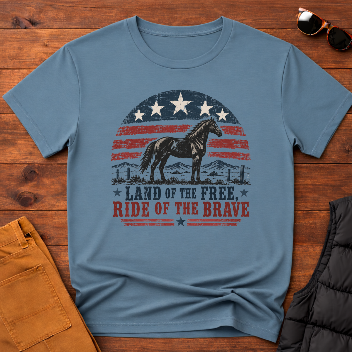 Land of the Free Ride of the Brave Tee