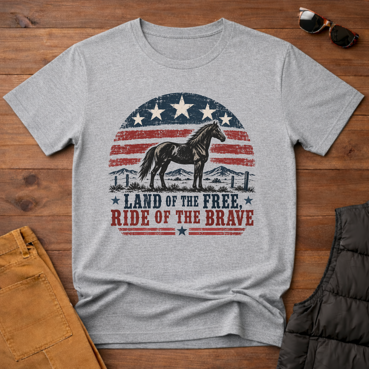 Land of the Free Ride of the Brave Tee