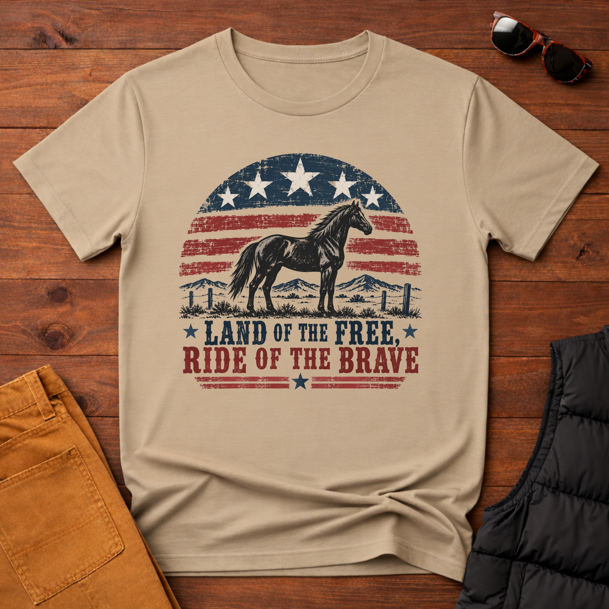 Land of the Free Ride of the Brave Tee