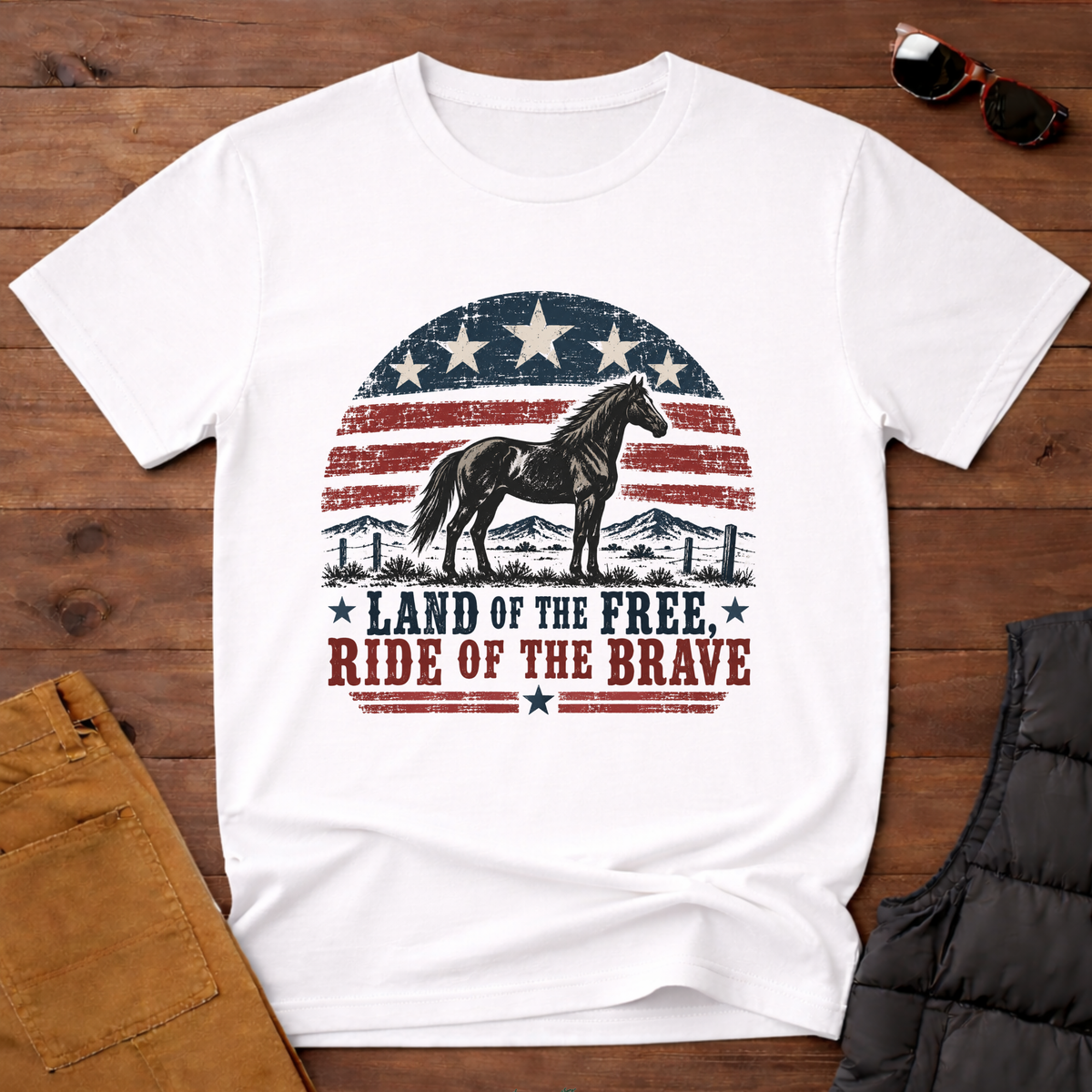 Land of the Free Ride of the Brave Tee