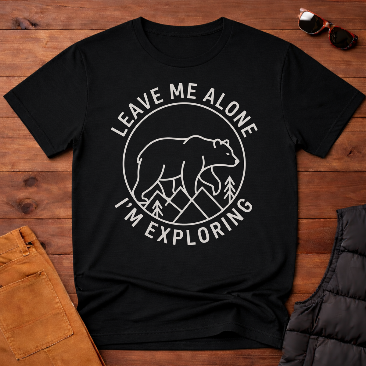 Leave Me Alone I'm Exploring Bear T-Shirt