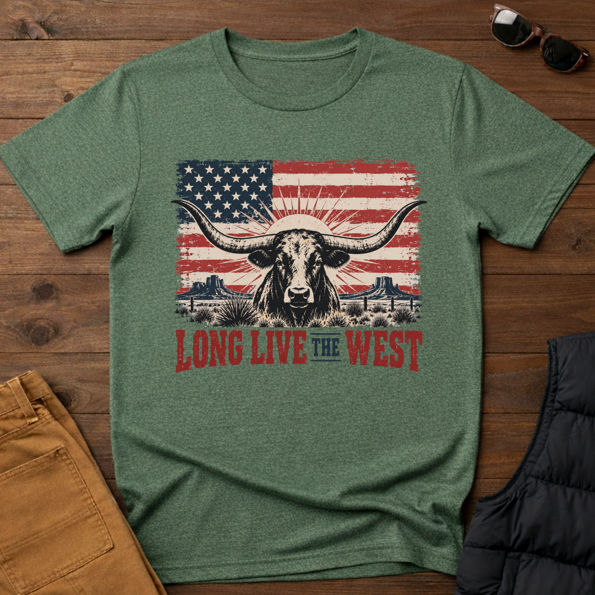 Long Live the West Longhorn Tee