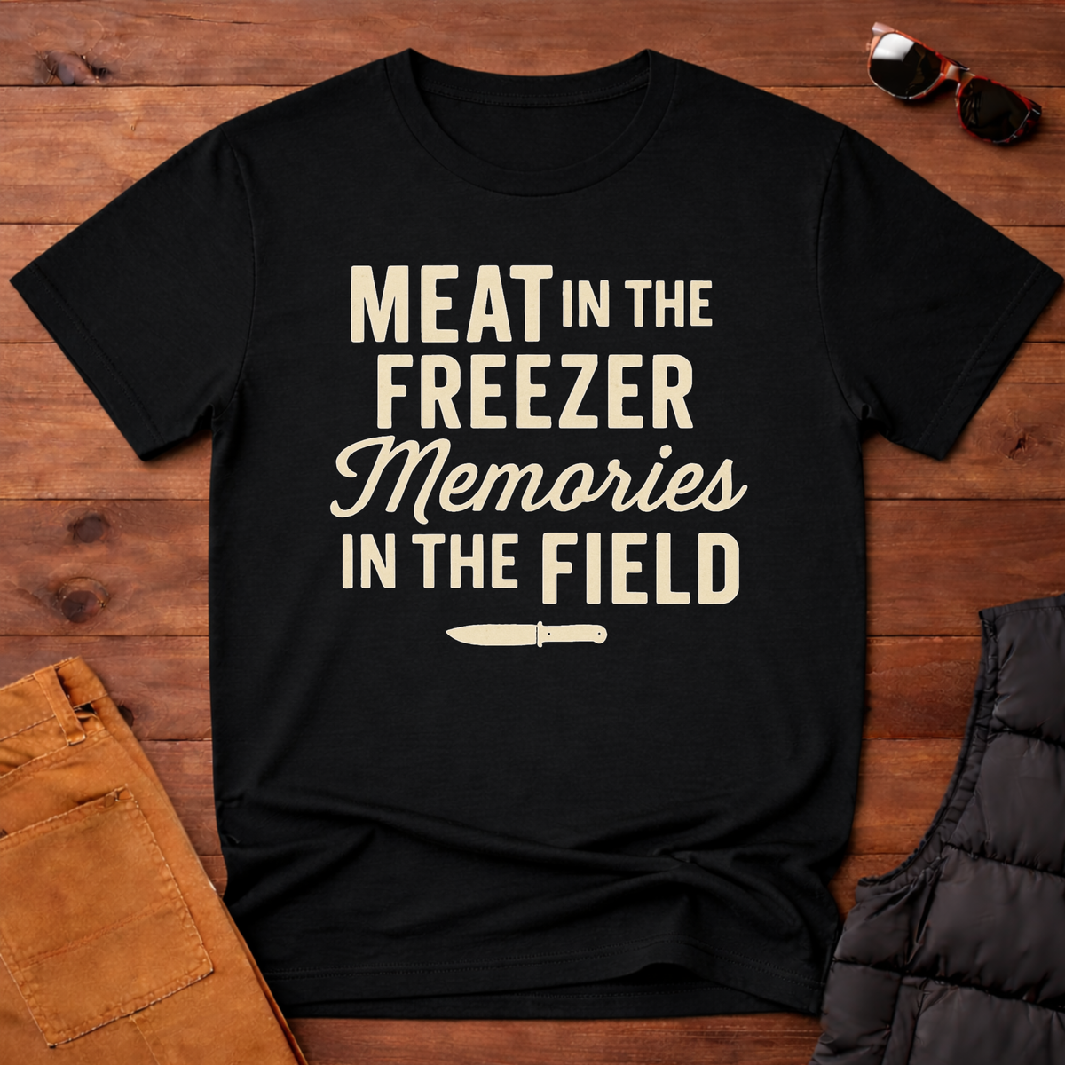 Meat in the Freezer- Memories in the Field T-Shirt
