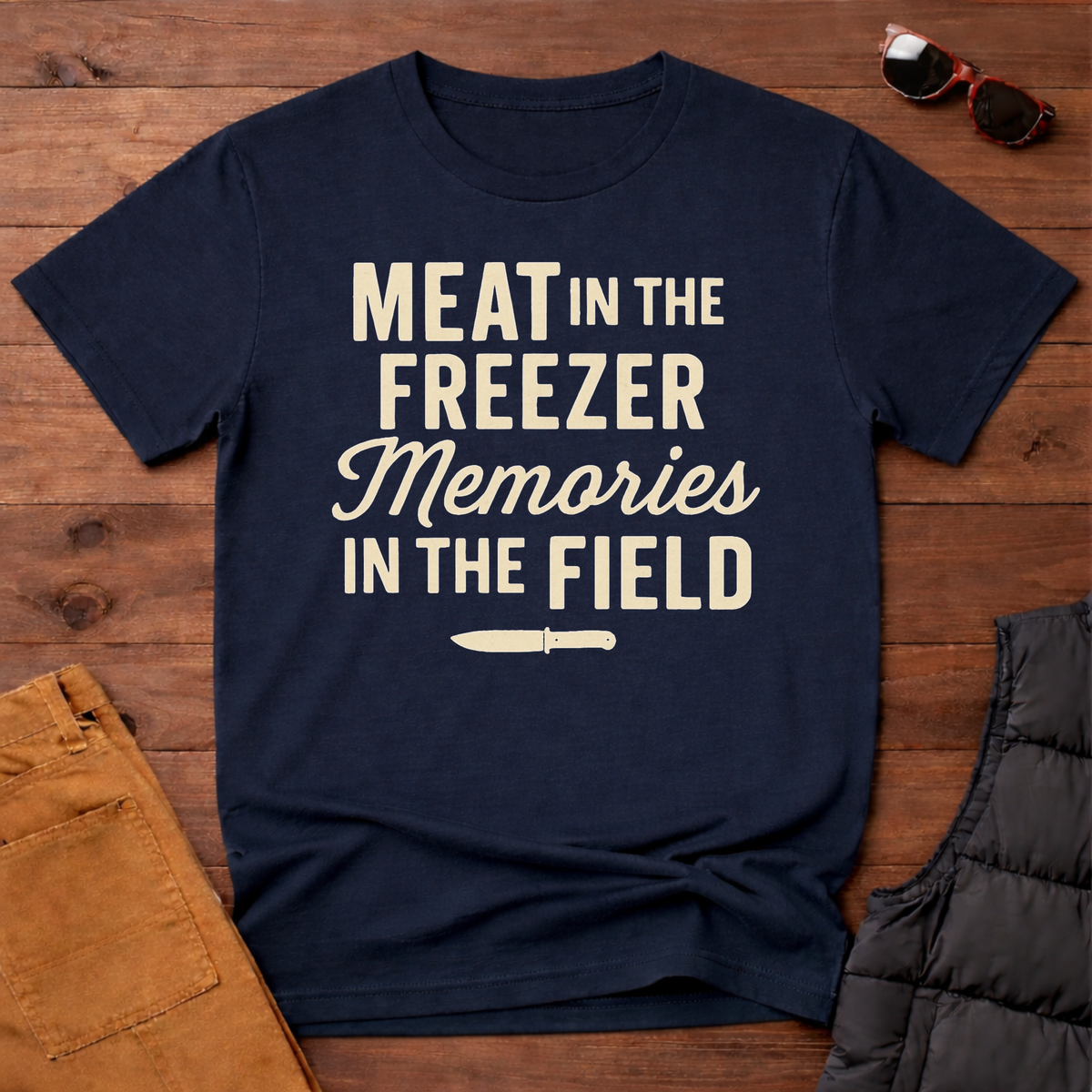 Meat in the Freezer- Memories in the Field T-Shirt