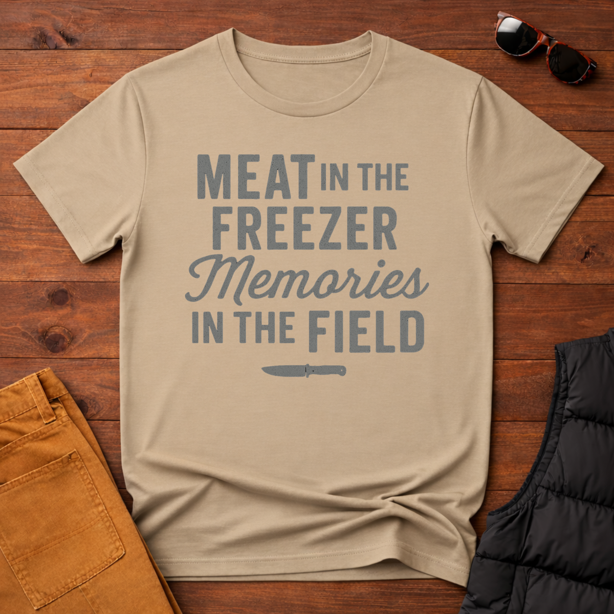 Meat in the Freezer- Memories in the Field T-Shirt