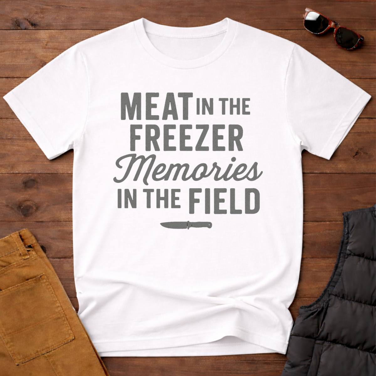 Meat in the Freezer- Memories in the Field T-Shirt