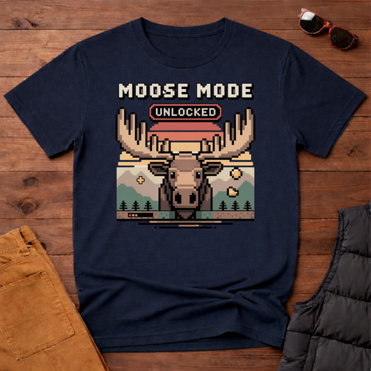 8-Bit Moose Mode Unlocked T-Shirt