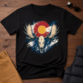 Moose Skull Sunset Splatter T-Shirt
