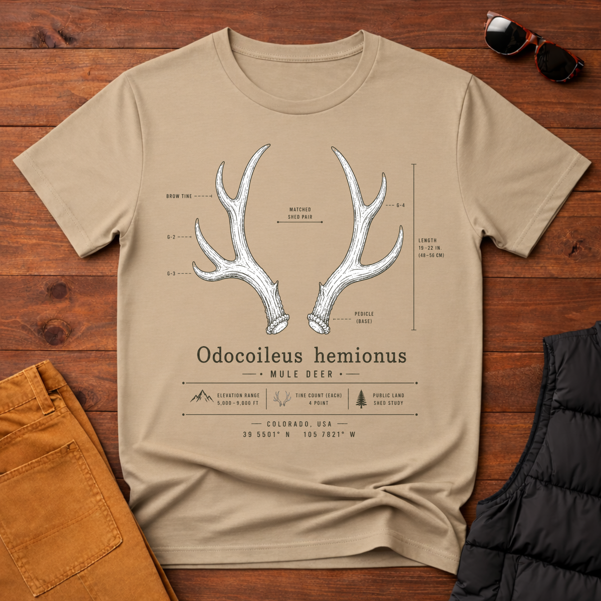 Mule Deer Antler T-Shirt