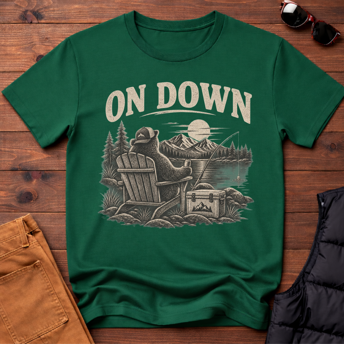 Relaxed Bear Fishing T-Shirt