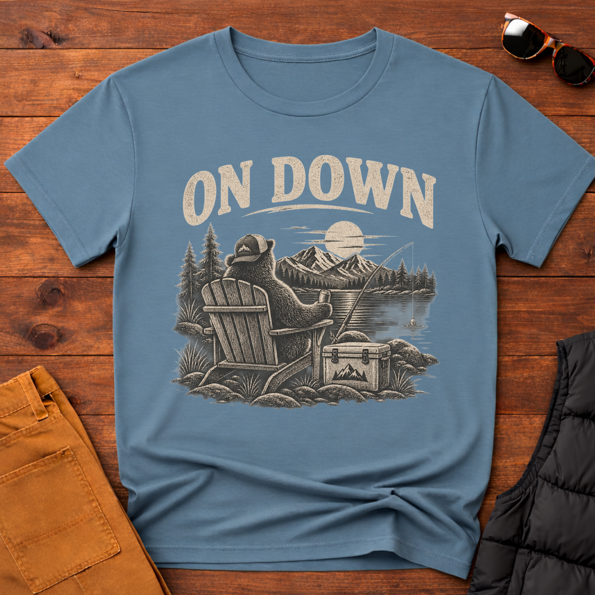 Relaxed Bear Fishing T-Shirt