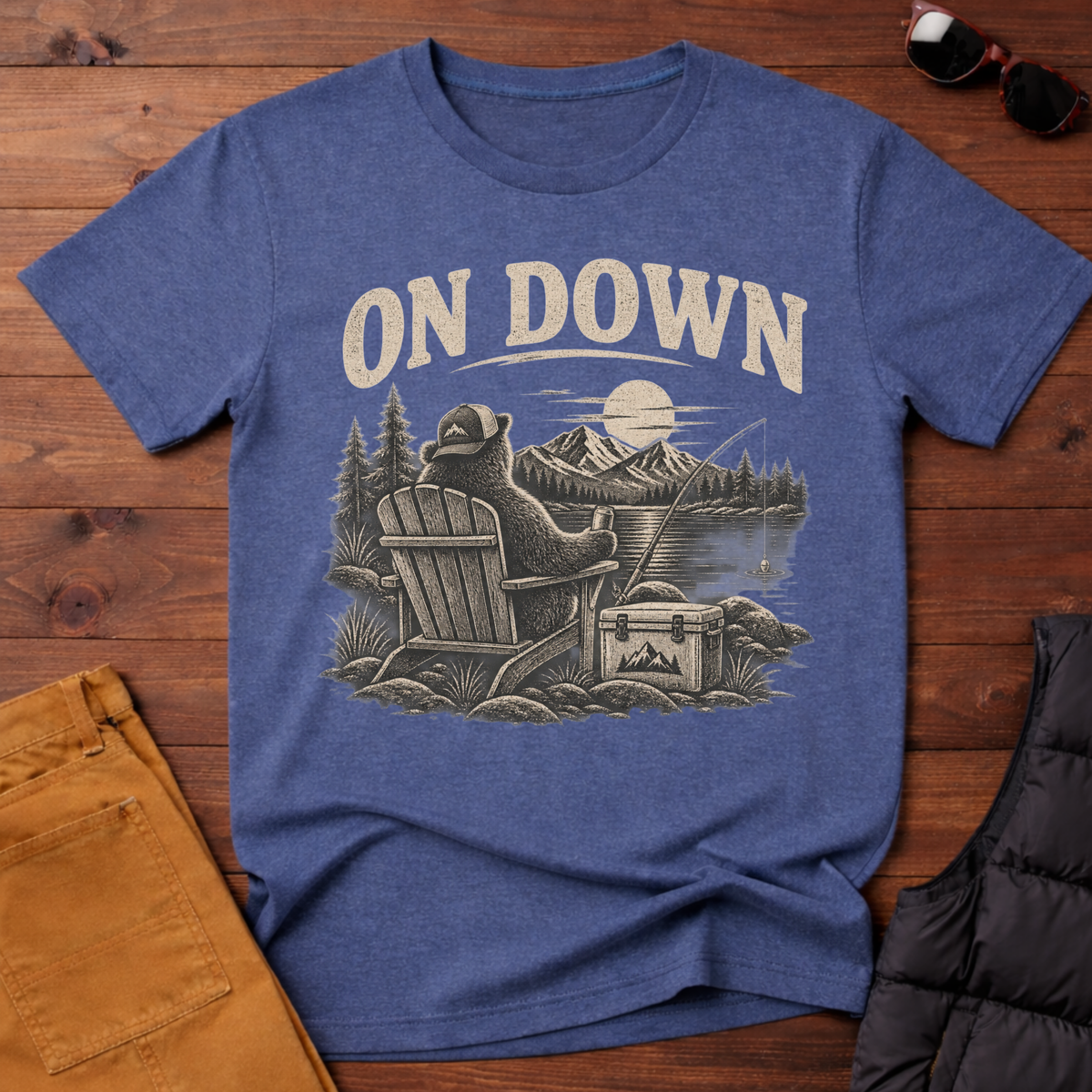 Relaxed Bear Fishing T-Shirt