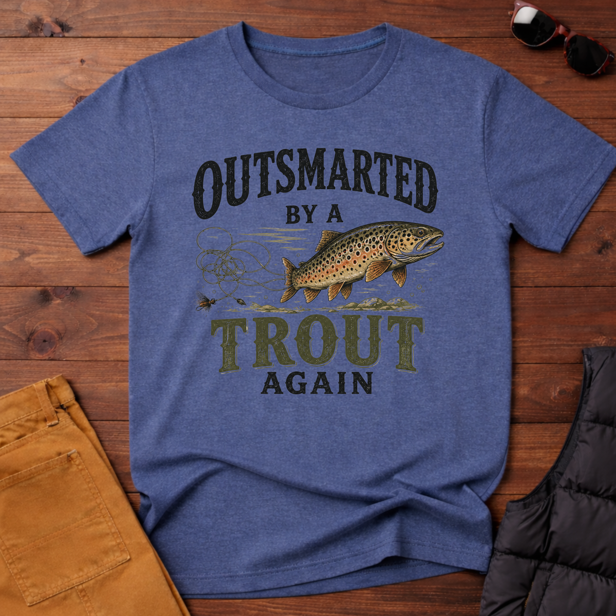 Outsmarted By A Trout Again T-Shirt