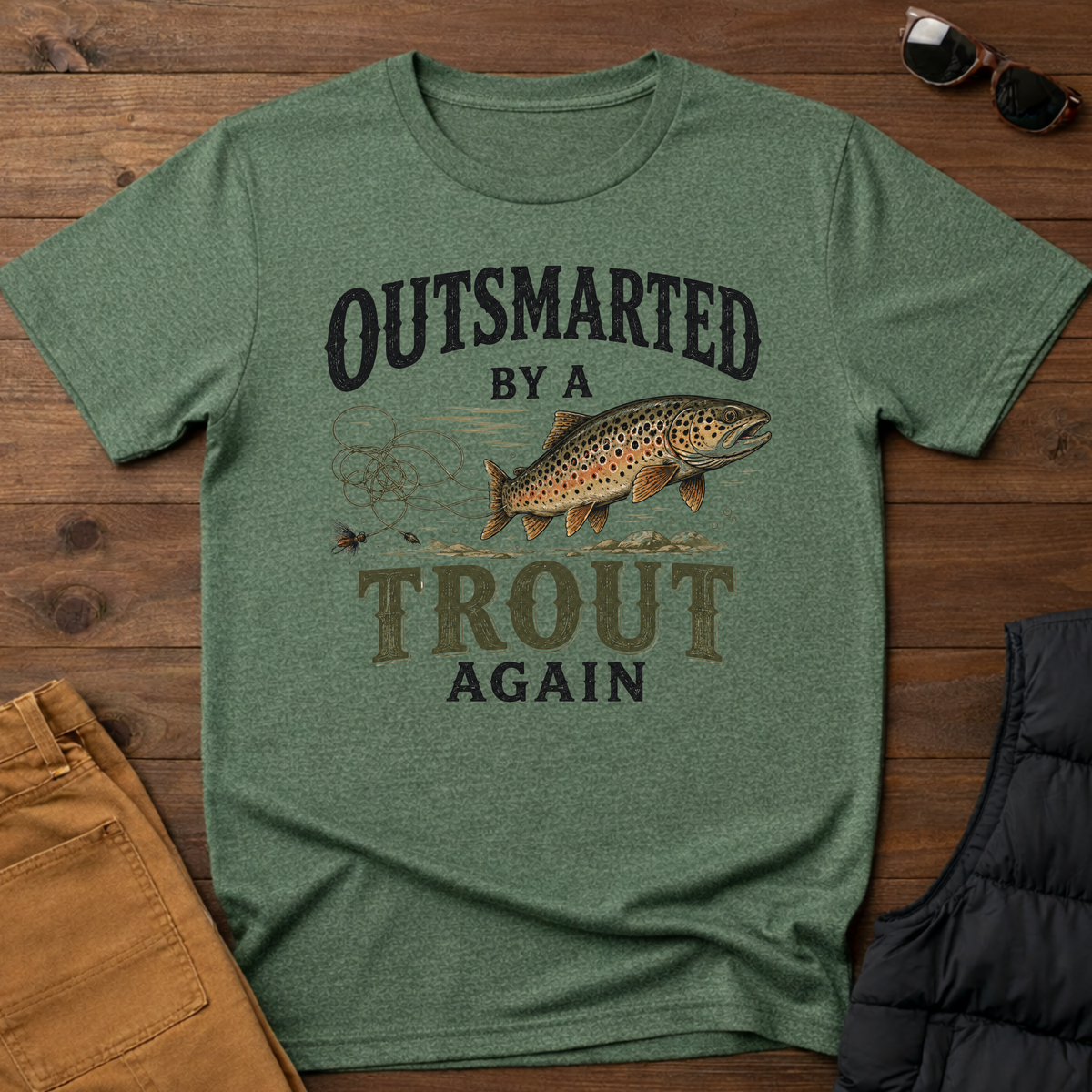 Outsmarted By A Trout Again T-Shirt
